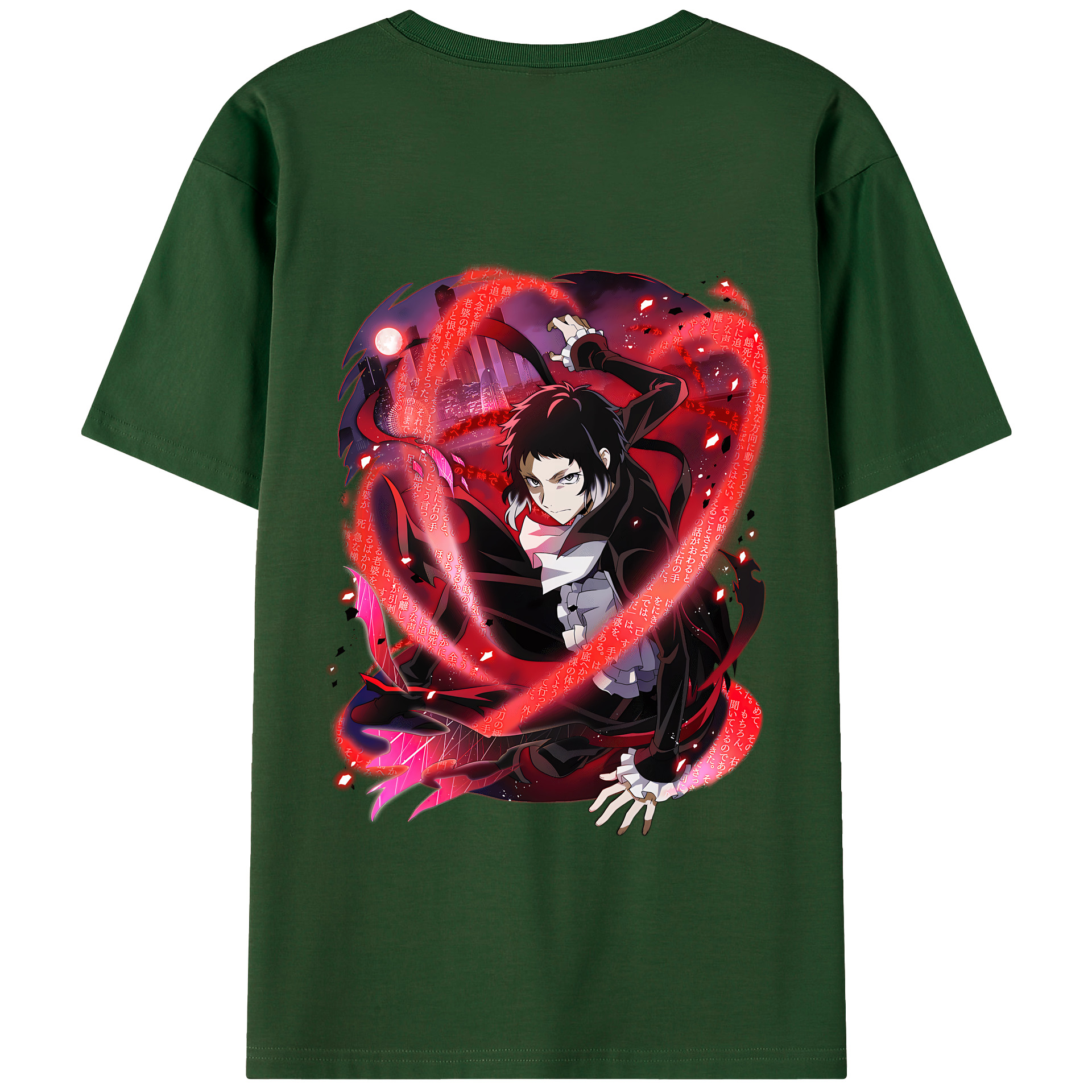 （画像用） 文豪ストレイドッグス Bungo Stray Dogs 綿100％半袖Tシャツ（背面プリント）